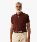 R.M. Williams Mens Rokewood Polo Burgundy / 4XL