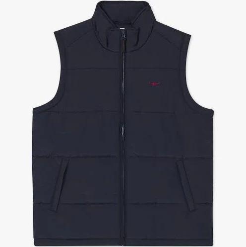 R.M. Williams Patterson Creek Vest - Navy/Burgundy, XL / Navy/Burgundy