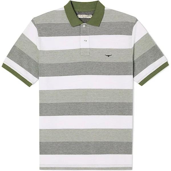 R.M. Williams Rod Polo - Green/White - S