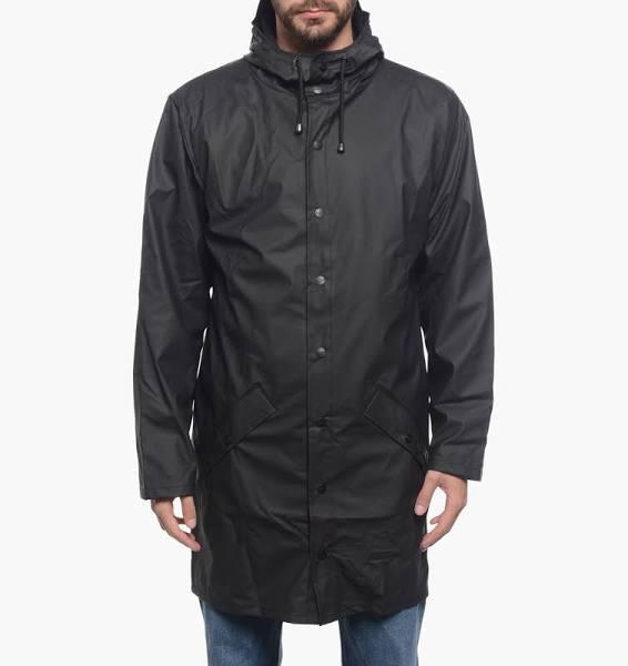 Rains Black Long Jacket