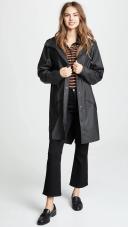 Rains Black Long Jacket