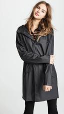 Rains Black Long Jacket