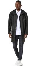 Rains Black Long Jacket