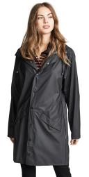 Rains Black Long Jacket