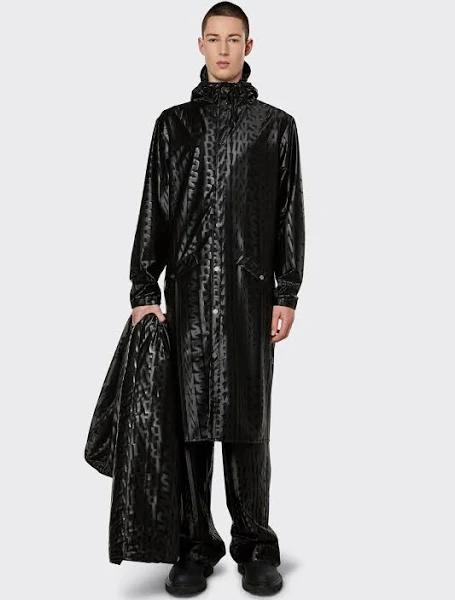 Rains Black Longer Jacket