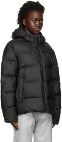 Rains Black Puffer Down Jacket