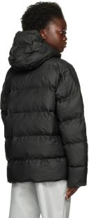 Rains Black Puffer Down Jacket