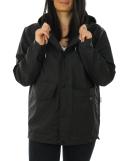 Rains Short Hooded Coat 1826 Black
