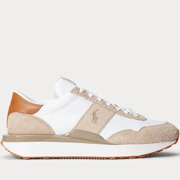 Ralph Lauren Train '89 in White Cream Mix with Pony Logo