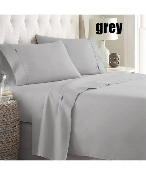 Ramesses Bamboo Embossed Thermal Sheet Set 2000TC Queen Grey
