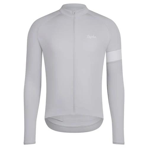 Rapha - Men's Long Sleeve Core Cycling Jersey - Light grey/white - Large