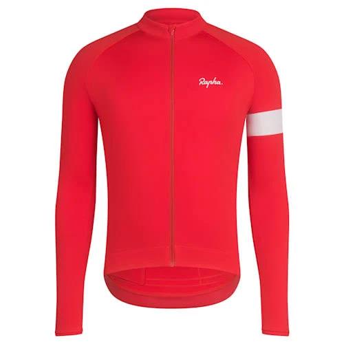 Rapha - Men's Long Sleeve Core Cycling Jersey - Red/White - Medium