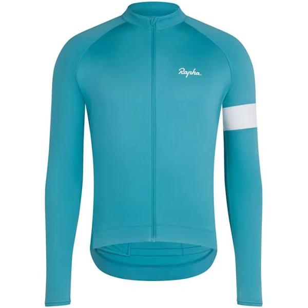 Rapha - Men's Long Sleeve Core Cycling Jersey - Teal/White - Small
