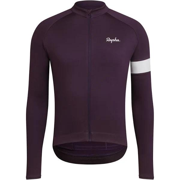 Rapha Men's Long Sleeve Core Jersey - Purple/White, Purple/White / Small