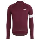 Rapha Men's Long Sleeve Core Jersey - Wine/White, Wine / White / Large