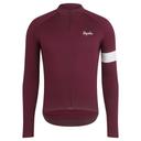 Rapha Men's Long Sleeve Core Jersey - Wine/White, Wine / White / Small
