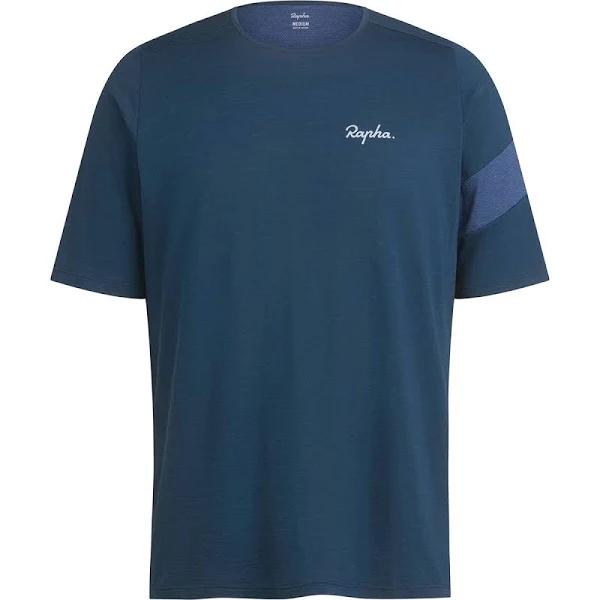 Rapha - Men's MTB Merino Short Sleeve T-Shirt - Deep Blue/Black - Medium