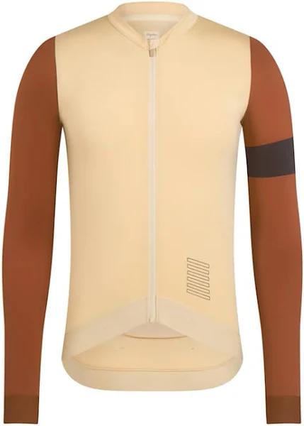 Rapha - Men's Pro Team Long Sleeve Training Cycling Jersey - Sand/Rust Brown - Medium