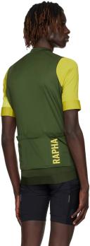 Rapha - Men's Pro Team Training Cycling Jersey - Deep Olive Green/Gecko Yellow - Medium