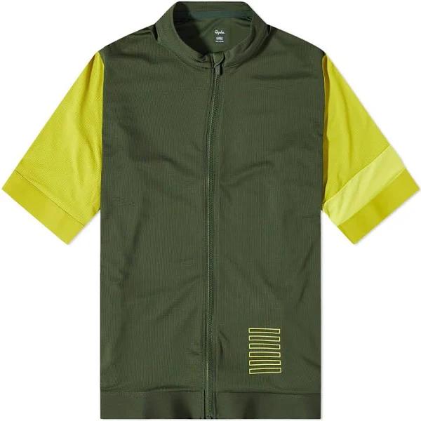 Rapha - Men's Pro Team Training Cycling Jersey - Deep Olive Green/Gecko Yellow - Medium