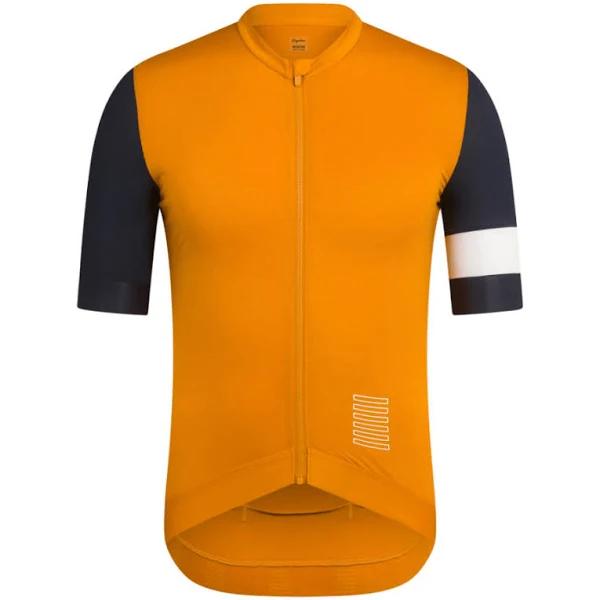 Rapha Mens Pro Team Training Jersey, Mustard/Dark Navy, Mustard/Dark Navy / Medium
