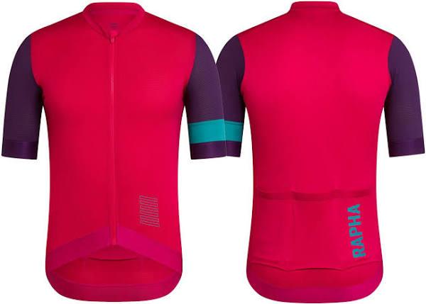 Rapha Mens Pro Team Training Jersey, Pink/Purple/Teal / Large
