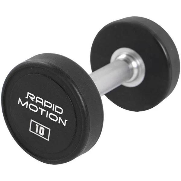 Rapid Motion Premium PU Dumbbells - 27.5kg to 50kg Set - 10 Pairs (Package)