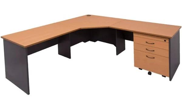 Rapid Worker Corner Workstation 1800 x 1500mm / Oak