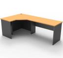 Rapid Worker Corner Workstation 1800 x 1800 x 750 Cherry & Ironstone