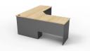 Rapid Worker Corner Workstation 2100 x 1500mm / Cherry