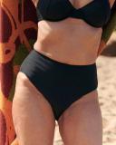 RAQ | High Waist Full Brief - Black, 14High Waist Full Bikini Bottom Brief - Black, 14