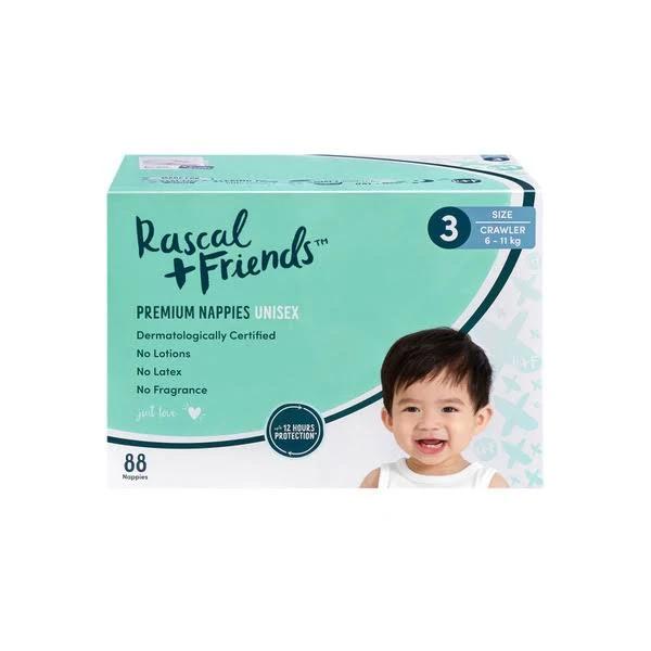 Rascal + Friends Nappies Size 3 Crawler 88 Pack