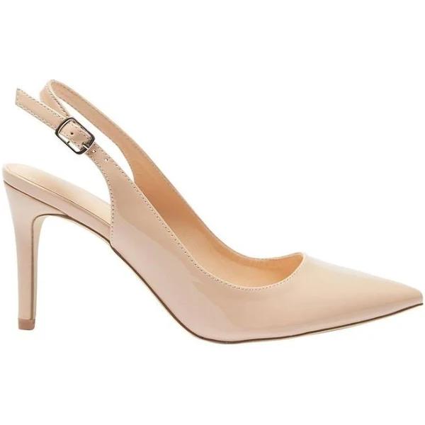Ravella Whiz Heeled Shoes in Nude Patent Beige 9