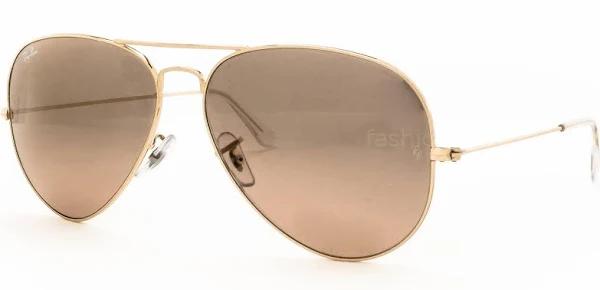 Ray-Ban Men's Aviator Gold Sunglasses - Gold Frames/Gray Gradient Lenses
