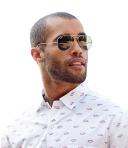 Ray-Ban Men's Aviator Gunmetal Sunglasses - Polarized - Gunmetal Frames/ Blue Lenses