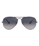 Ray-Ban Men's Aviator Gunmetal Sunglasses - Polarized - Gunmetal Frames/ Blue Lenses