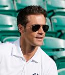 Ray-Ban Men's Aviator Gunmetal Sunglasses - Polarized - Gunmetal Frames/ Blue Lenses
