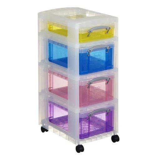 Really Useful Boxes Really Useful Box 4 Drawer Trolley Assorted Colours