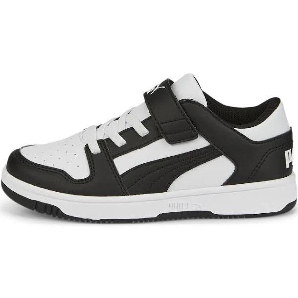 Rebound Lay-up Lo V Sneakers - Kids 4-8 Years in White/Black, Size 1 by Puma