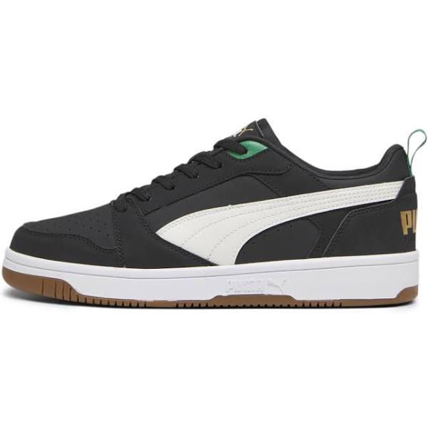 Rebound Low 75 Years Unisex Sneakers in Black/Warm White/Archive Green, Size 10 by Puma
