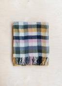 Recycled Wool Small Blanket in Willow Herringbone Check