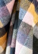 Recycled Wool Small Blanket in Willow Herringbone Check