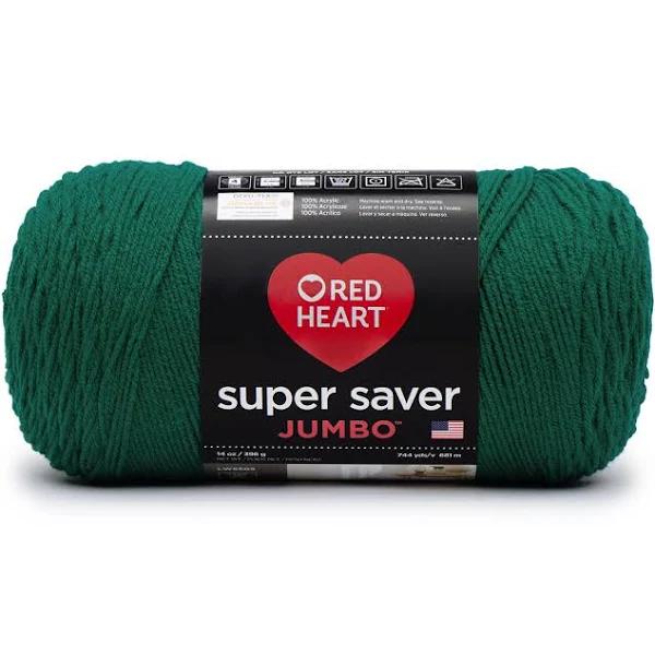 Red Heart Super Saver Jumbo Yarn, Paddy Green