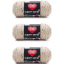Red Heart Super Saver Yarn, 3 Pack, White 3 Count