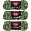 Red Heart Super Saver Yarn, 3 Pack, White 3 Count