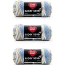 Red Heart Super Saver Yarn, 3 Pack, White 3 Count