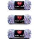 Red Heart Super Saver Yarn, 3 Pack, White 3 Count