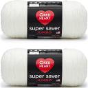 Red Heart Super Saver Yarn, 3 Pack, White 3 Count