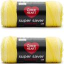 Red Heart Super Saver Yarn, 3 Pack, White 3 Count