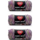 Red Heart Super Saver Yarn, 3 Pack, White 3 Count